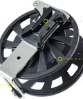 R50 Dive Reel With One-Piece Delrin Body And AISI316 Stainless Steel Hardware showing dovetail mount and wire guide eyelet