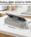 Mini Bag Sealer With Six Speed Settings And LED Display Portable Sealer With Cutter And Magnet No Preheating Needed 95mm