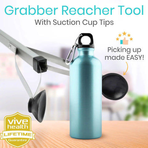 32 Inch Suction Cup Grabber Reacher 2 Pack Heavy Duty Pickup Tool For Seniors And Elderly Long Reach Extension Arm Claw For Trash Litter Cans Pinecones And More