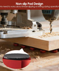 Top Shelf Workhorse Bench Dog Clamps In Twelve Pack Size For Mft Table Systems featuring non-slip grip pads during woodworking.
