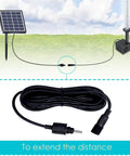 10 Feet Solar Extension Cable For Water Pumps And Air Pumps Two Pack Durable Power Wire Extender For Oxygenator Aerator