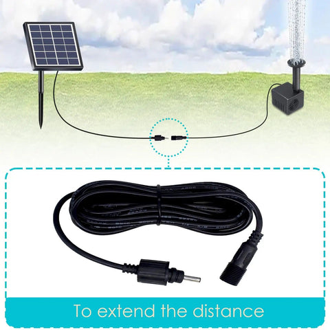 10 Feet Solar Extension Cable For Water Pumps And Air Pumps Two Pack Durable Power Wire Extender For Oxygenator Aerator