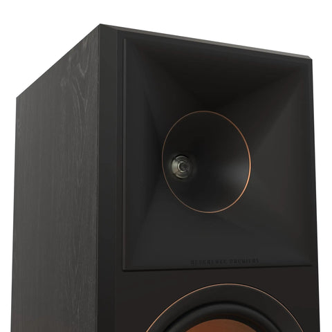 RP 600M II Ebony Bookshelf Speaker with larger Tractrix horn and 1 inch LTS titanium tweeter for home theater stereo setups