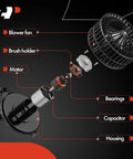 Front Hvac Heater Blower Motor With Fan Cage For Buick Enclave Cadillac Xt5 Xt6 Chevrolet Blazer Traverse Gmc Acadia detailed parts diagram.