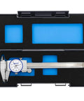 Premium Dial Caliper 0 To 6 Inches With Precise 0.001 Inch Precision in case, ideal for machining and DIY measurements.