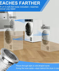 Magnetic Dryer Vent Connector Kit 4-Inch By 31.5-Inch Aluminum Foil Hose With Clamps showing flexible hose and dryer placement