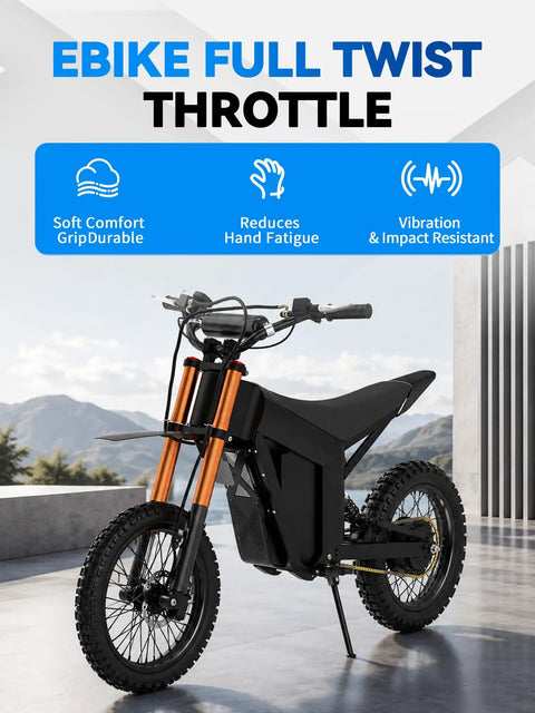 48V Ebike Throttle With M Button For Tutti Soleil 01 Electric Dirt Bike Compatible Fit Real Time Speed And Mileage Tracking Ultra Responsive Sensor Secure Mount Designed For Models With M Button