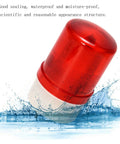 Industrial LED Rotating Strobe Warning Light 110V AC Red Emergency Tower Lamp with water splash impact-resistant design