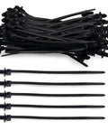 Heavy Kick Butt Christmas Tree Cable Ties Push Mount Auto Zip Ties For Engine Bay Wire Harness Management, 6.7 Inch Black, 50 Pack