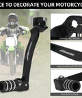 Beefy Folding CNC Gear Shifter Lever For KLX110 KLX110L KLX110R 2010 to 2023 Dirt Bike Aluminum Alloy T6 6061 anodized