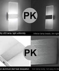 12W LED Wall Sconce Pack Up And Down Lighting 6000K Cool White Indoor Acrylic Fixture comparison of light quality and material durability.
