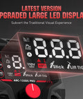 Close-up of 125 Amp Mini Stick Welder With Large LED Display, IGBT Arc Welding Machine showing digital controls and LED features.