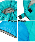 Detail of Three Season Sleeping Bag For Adults And Kids, Lightweight Yet Warm Camping Gear with Waterproof Nylon Shell
