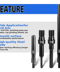 12 Inch Extension Rod For Diamond Core Drill Bits With Five Eighth Inch Eleven Thread Adapter, black steel drill connectors