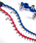 Detachable Nut And Bolt Thread Checker With Flexible Silicone Loop, Stainless Steel Gauges For Identifying Standard And Metric Sizes