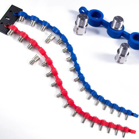 Detachable Nut And Bolt Thread Checker With Flexible Silicone Loop, Stainless Steel Gauges For Identifying Standard And Metric Sizes