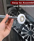 2 Pack 9 Inch Stem 2 Inch 13 Ball Nylon Commercial Grade Garage Door Roller With Quiet Operation Heavy Duty High Load Support