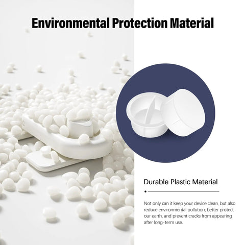 Environmental protection material highlighting Universal 1.25 Inch Telescope Dust Cap And Plug Kit, durable plastic shown.