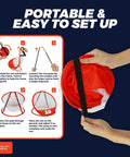 Instruction manual for Golf Chipping Practice Net Set With Three Target Nets In Small Medium Large assembly process.