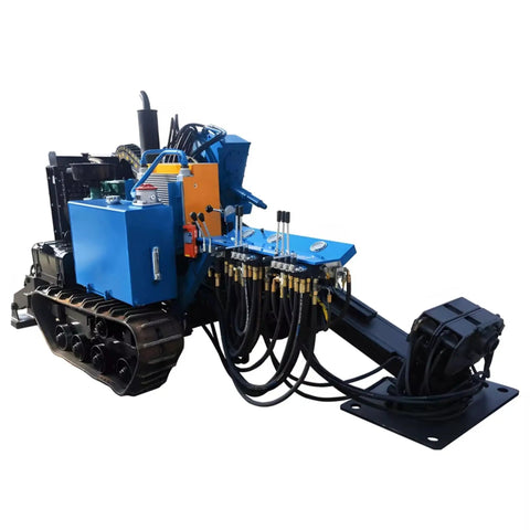 Heavy Duty HdD Horizontal Directional Drilling Machine Boss Level Walk Over Tracker with hydraulic hoses and tank.