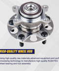Close-up of rear wheel hub and bearing assembly 512257, 5-lug with ABS, for Honda Civic 2006-2011, showcasing flange.