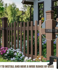 Beefy 4x4 Post Ties and U Brackets Set for Decks, Fences, and Gazebos, installed on wooden fence, black steel mounts visible.