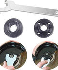Tough As Nails Angle Grinder Flange Nut Set with inner and outer locknuts and wrench for secure wheel grip in heavy grinding