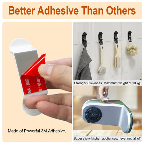 Demonstration of Cord Organizer Set For Kitchen Appliances Six Pack Stick On Cord Wrapper Holder with 3M adhesive application