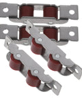 High Load Stainless Steel Sliding Glass Door Rollers Four Pack Double Wheel Track Glides with precision bearings, durable rollers.