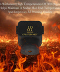 Silicone Sock Set For 3D Printer Hotend 10 Pack High Temp Sleeve over flames, "Caution Hot" label, protective black cover for extruder