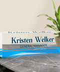Custom Acrylic Desk Name Plate For Office Use, Personalize With Your Name And Title, Crystal Clear Nameplate For Desk Setup
