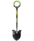 202 Pro Ergonomic Stainless Steel Shovel with Round Point Blade for Clay and Rocky Soil Pro Grade Resin Encased Carbon Steel Shaft