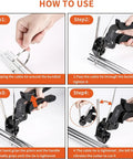 Step-by-step guide using Pro Grade Heavy Duty Stainless Steel Cable Tie Gun Kit With 100 Pcs 4.6x250mm Cable Ties.