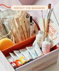 Open box of Air Dry Clay Pottery Kit For Adults Complete Craft Set With Tools Paints And Guide Beginner Friendly No Kiln Needed