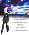Lvifloae Automatic Wire Stripper Tool Labor Saving Adjustable Cord Peeling Pliers for Electrician, with ABS material, strips wires up to 10mm.