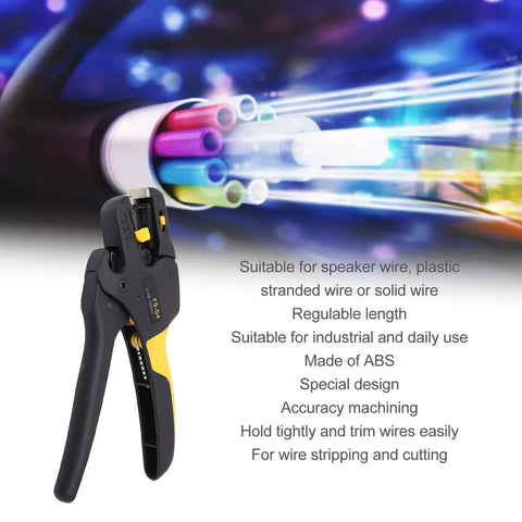 Lvifloae Automatic Wire Stripper Tool Labor Saving Adjustable Cord Peeling Pliers for Electrician, with ABS material, strips wires up to 10mm.