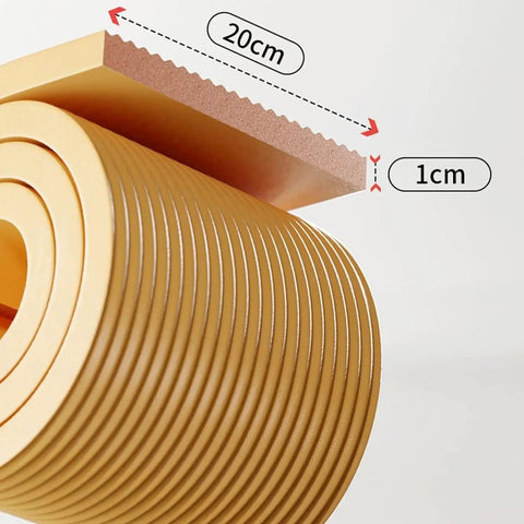 Beige Indoor Outdoor Corner Guards For Cars, Garages, And Furniture Edges, Soft Sponge Edge Protectors 2m roll dimensions shown