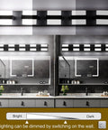 Sleek Black 5 Light Vanity Bar Over Mirror LED Bathroom Light 34 Inch Dimmable White Glow Modern Bath Fixture Easy 15 Minute Install