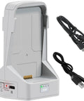 Drone Battery Charger With Storage Mode And Two Way Charging Hub PD45W Fast Charge Case Station Battery Manager With Cable shown