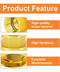 Product feature highlights of 1 Inch Female Brass Union Pipe Fitting, high-quality brass, high hardness, and exquisite workmanship.