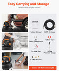 6 Gallon Pancake Air Compressor With 1.7HP Oil Free Motor 2.3CFM At 90 PSI And 1.94CFM At 120 PSI 150 PSI Max Portable accessory kit