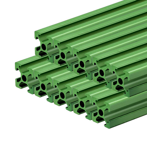 Beefy Ten Pack 1220mm T Slot 2020 Aluminum Extrusion European Standard Anodized Linear Rail For 3D Printer Parts And CNC DIY Green