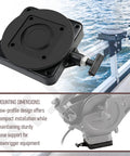 2 Pack Low Profile Swivel Base Downrigger Replacement Kit Featuring 360 Degree Rotation, showing low-profile black swivel base.