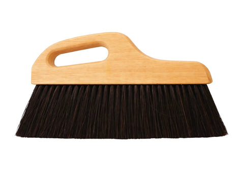 Hand Finish Concrete Brush 12 Inch Horsehair Bristles 3 Inch Trim Angled Handle For Smooth Precise Concrete Finishing On Steps And Tight Areas Ideal For Detailed Work Pro Grade Tool