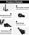 Product details of 120 Pack M3x30mm Hex Socket Head Cap Screws 12.9 Grade Alloy Steel Black Oxide Full Thread fasteners.