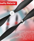 Three Spare RC Plane Propellers Set With Carbon Fiber Nose Cone Prop Savers And Adapters For TR-P51 4 Channel RC Plane