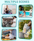 Multiple scenes showing Waterproof Wet Dry Bags Set Of 3 Pack Must Have For Swimsuits Diapers Beach Pool And Gym Gear With Two Pockets.