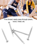 Non Slip Countersunk Screw Set 304 Stainless Steel Drill Screws For Wood Metal Plastic Fine Thread 50mm Length M4 18 100 Pack Heavy Duty All Purpose Fasteners With Secure Seating For Overhead Jobs displayed in a construction scene.