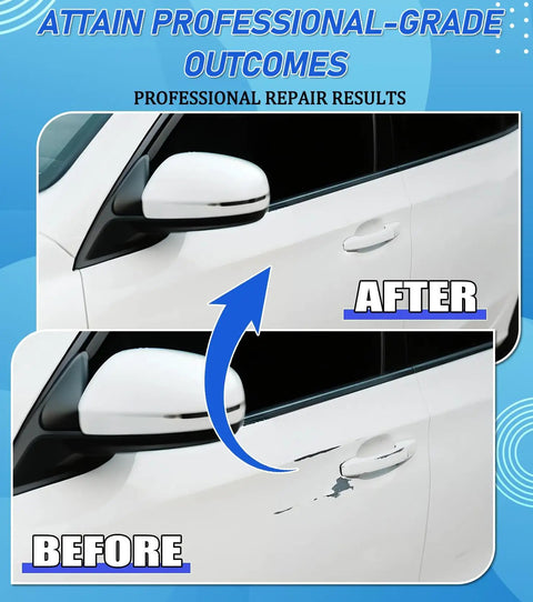 Car Scratch Repair Kit With 2 Pack Touch Up Paint Pens And Varnish Clear Coat For Chips And Rim Scuffs Before and After Results