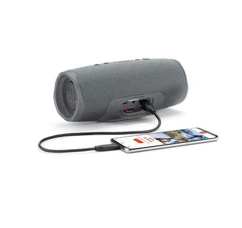 Go Anywhere Waterproof Portable Bluetooth Speaker With 20 Hour Battery Life USB Fast Charging IPX7 Rugged Gray connected to phone